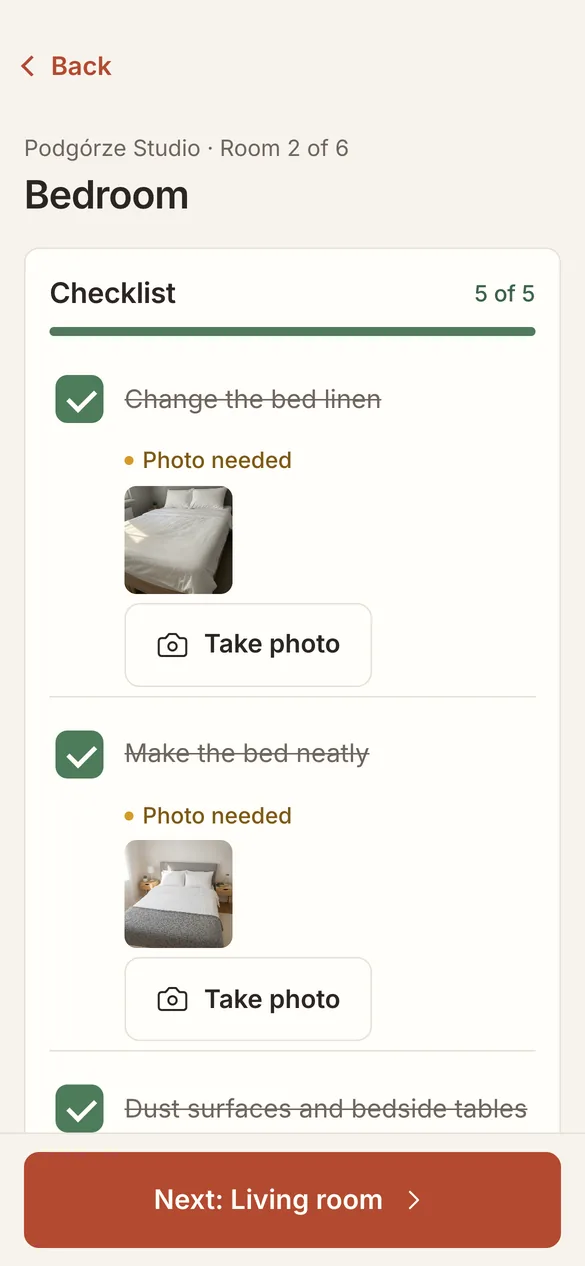A room of the checklist